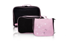 諾依爾粉色印花戶外旅行收納產品國內貿易代理優勢解析